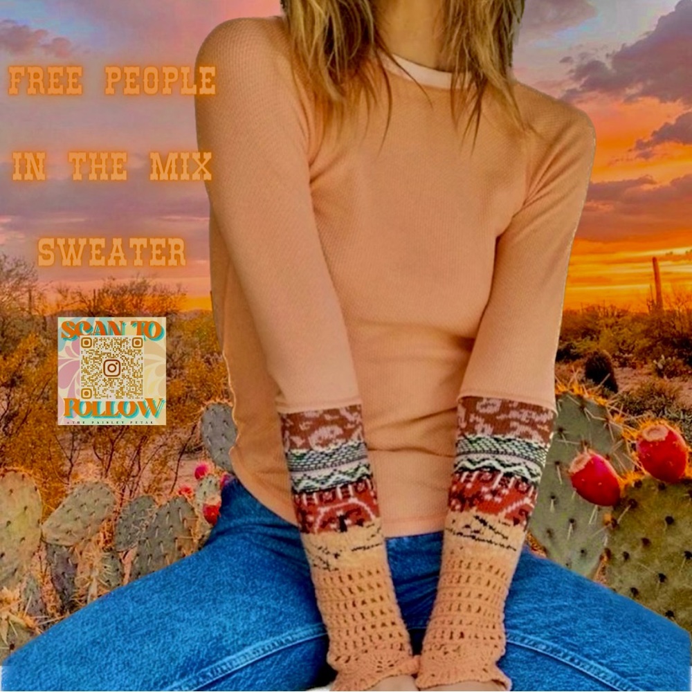 FREE PEOPLE IN THE MIX CUFF TOP IN DESSERT COMBO